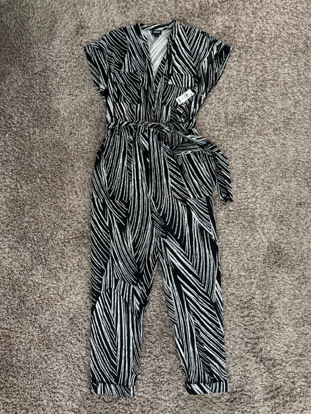 INC International Concepts Pia Stripe Jumpsuit